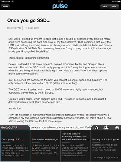 Screenshot of Pulse
